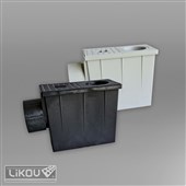 LIKOV Geiger s boční výpustí mokrý přítok 80 (100)mm,  odtok 100 (110)mm šedý